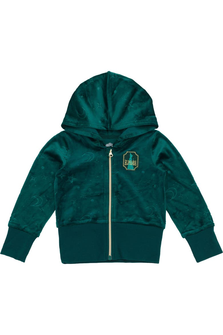 Velour 2-Piece Hoodie and Pants Set, Alternate, color, Elphaba Green