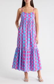 SUGARLIPS Marvy Check Maxi Sundress
