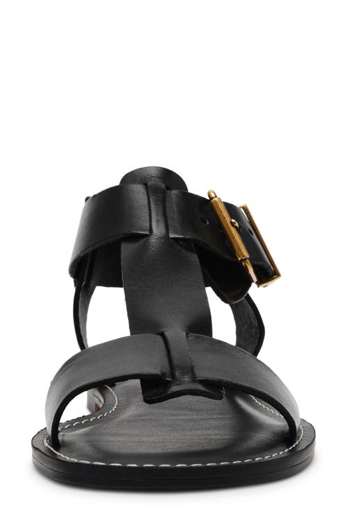 Steve Madden Brazinn Gladiator Sandal In Black Leather