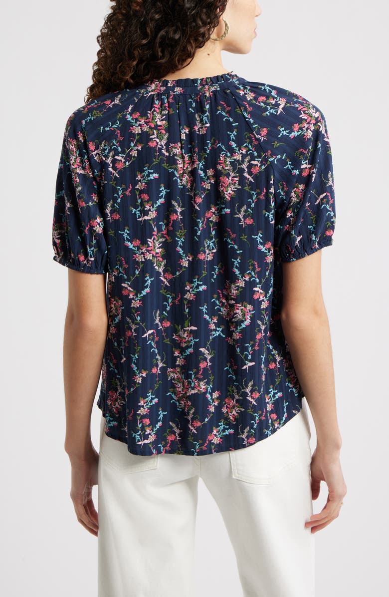 Treasure & Bond Floral Button-Up Top, Alternate, color, Navy Lilibet Floral