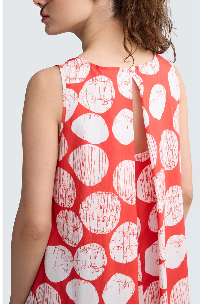 Selenea Printed Balloon Dress, Alternate, color, Mandarin Print