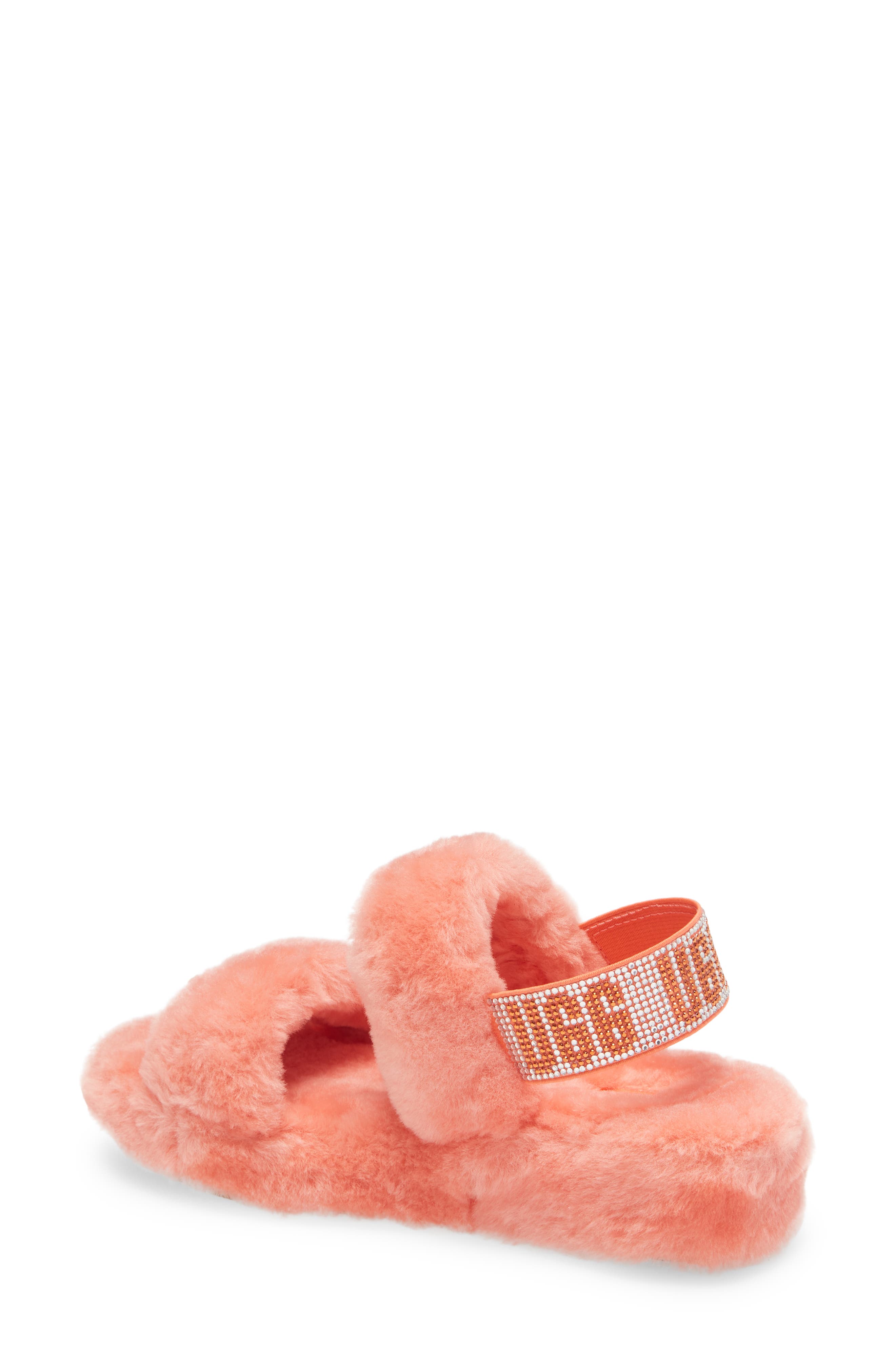 UGG<sup>®</sup> Oh Yeah Bling Genuine Shearling Slingback Sandal, Alternate, color, 