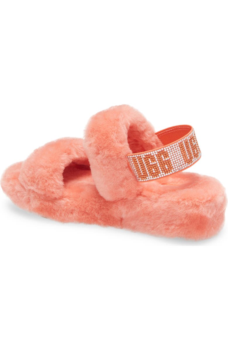 UGG<sup>®</sup> Oh Yeah Bling Genuine Shearling Slingback Sandal, Alternate, color,