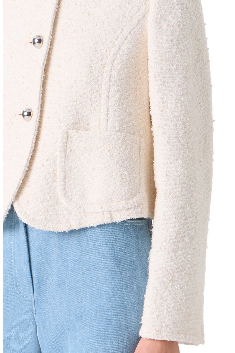 Cotton Blend Bouclé Jacket, Alternate, color, IVORY