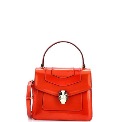 Serpenti Top Handle Bag Patent Small