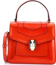 Pre-Owned Bvlgari Serpenti Top Handle Bag Patent Small