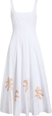 STAUD Wells Sleeveless Midi Sundress