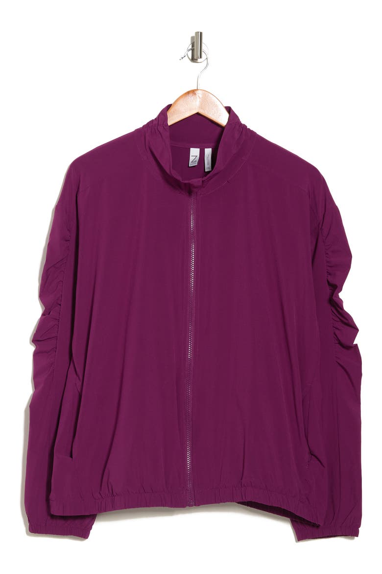 Interval Zip Front Track Jacket, Alternate, color, PURPLE CASPIA