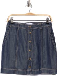 Bella Dahl Seamed Button Front Miniskirt