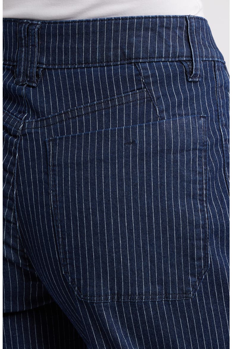 Stripe Skyrise Ankle Barrel Jeans, Alternate, color, INDIGO