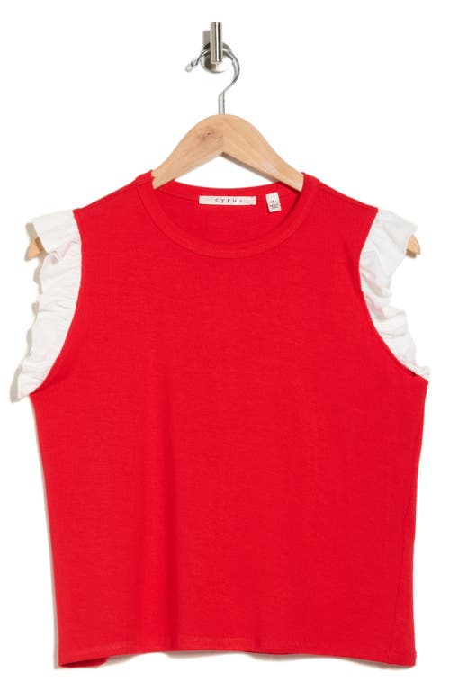 Cyrus Ruffle Sleeveless Top In Multi