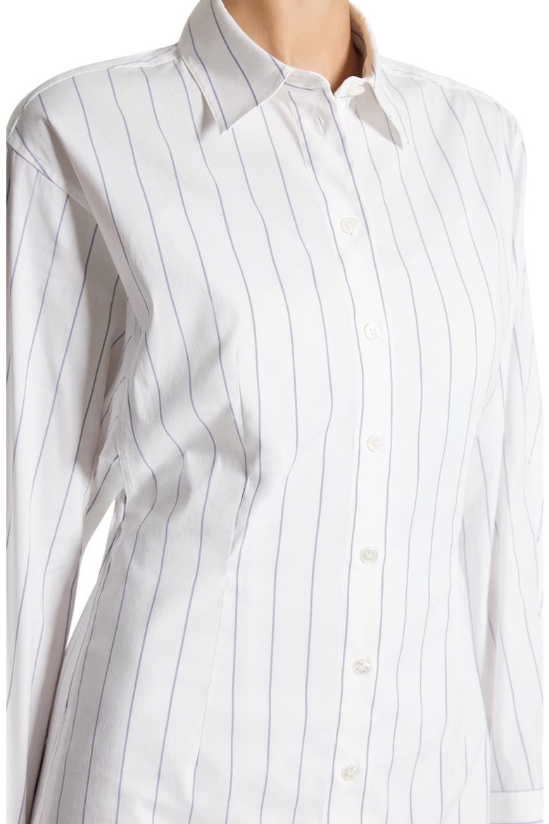 Stripe Cotton Blend Button-Up Shirt, Alternate, color, LAVENDER MULTI - VVO