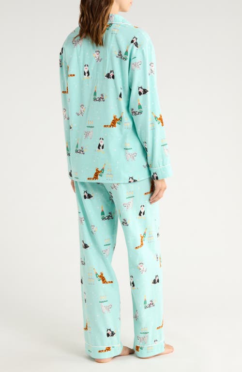 Pj Salvage Print Flannel Pajamas In Blue