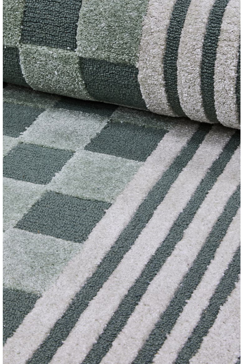 Sage Green Tonal Check Rug, Alternate, color, SAGE
