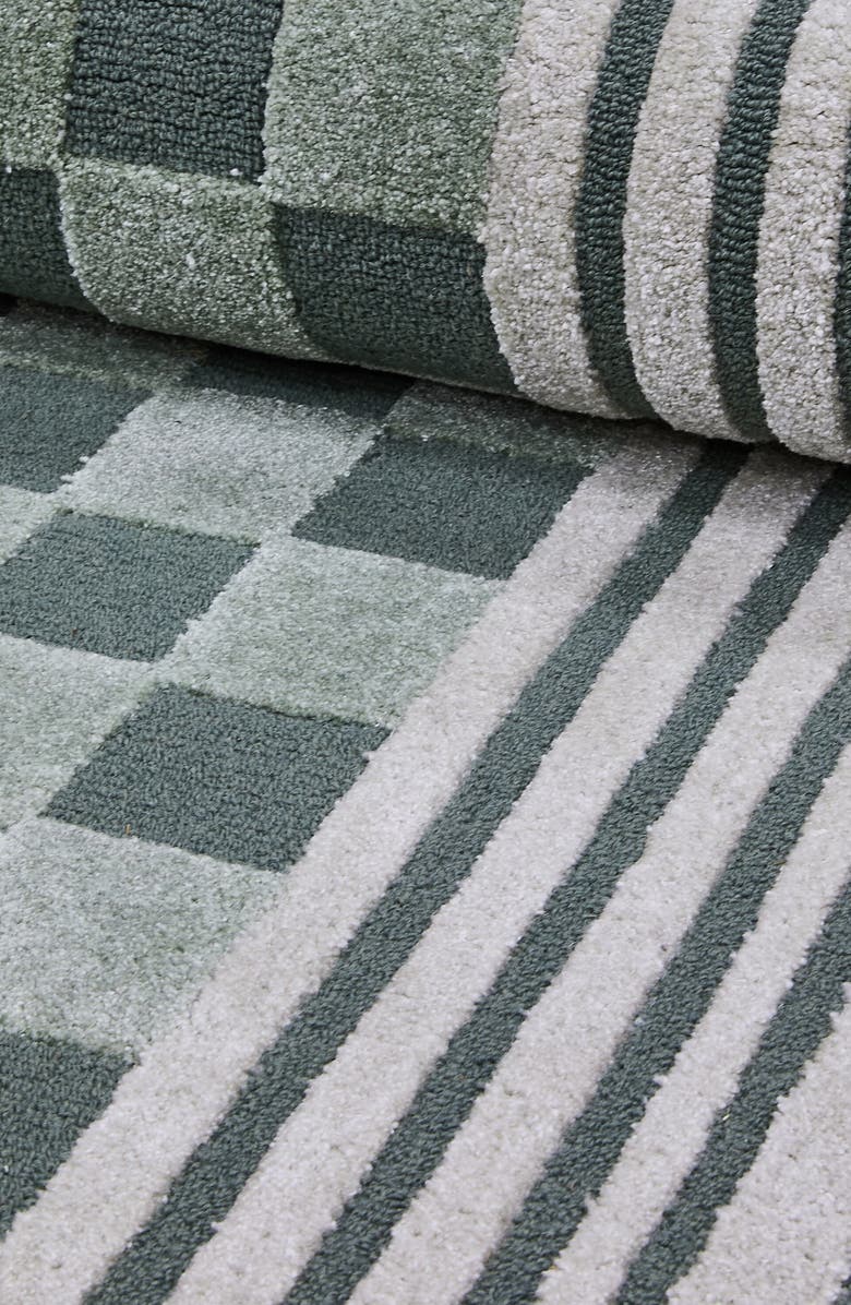 MACKENZIE CHILDS Sage Green Tonal Check Rug, Alternate, color, Sage