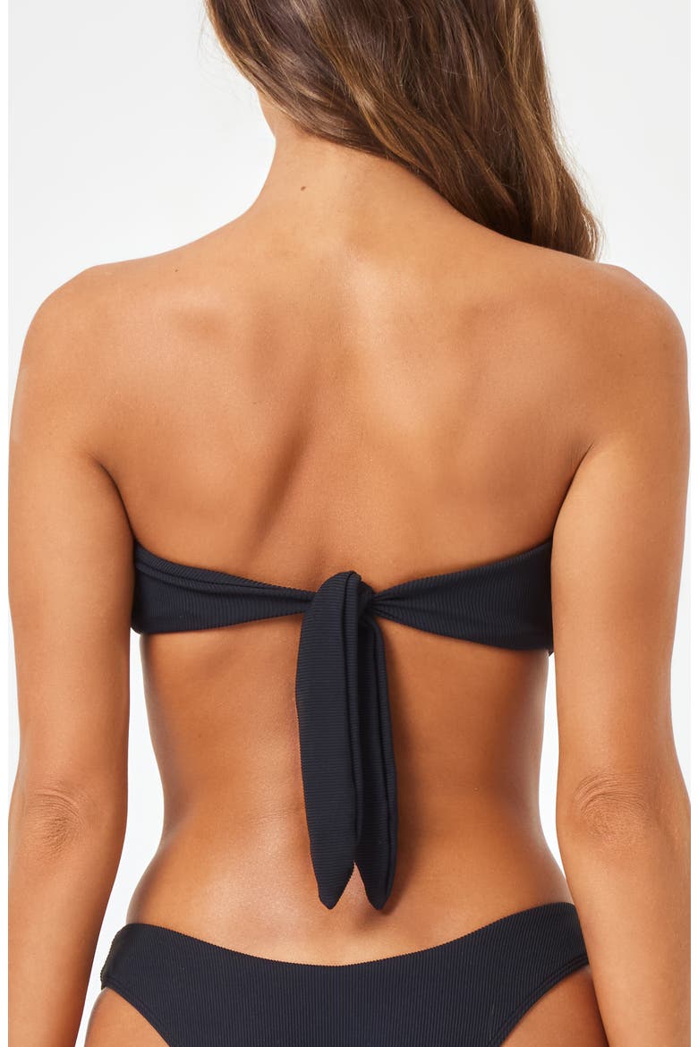 Jasper Bandeau Bikini Top, Alternate, color, BLACK
