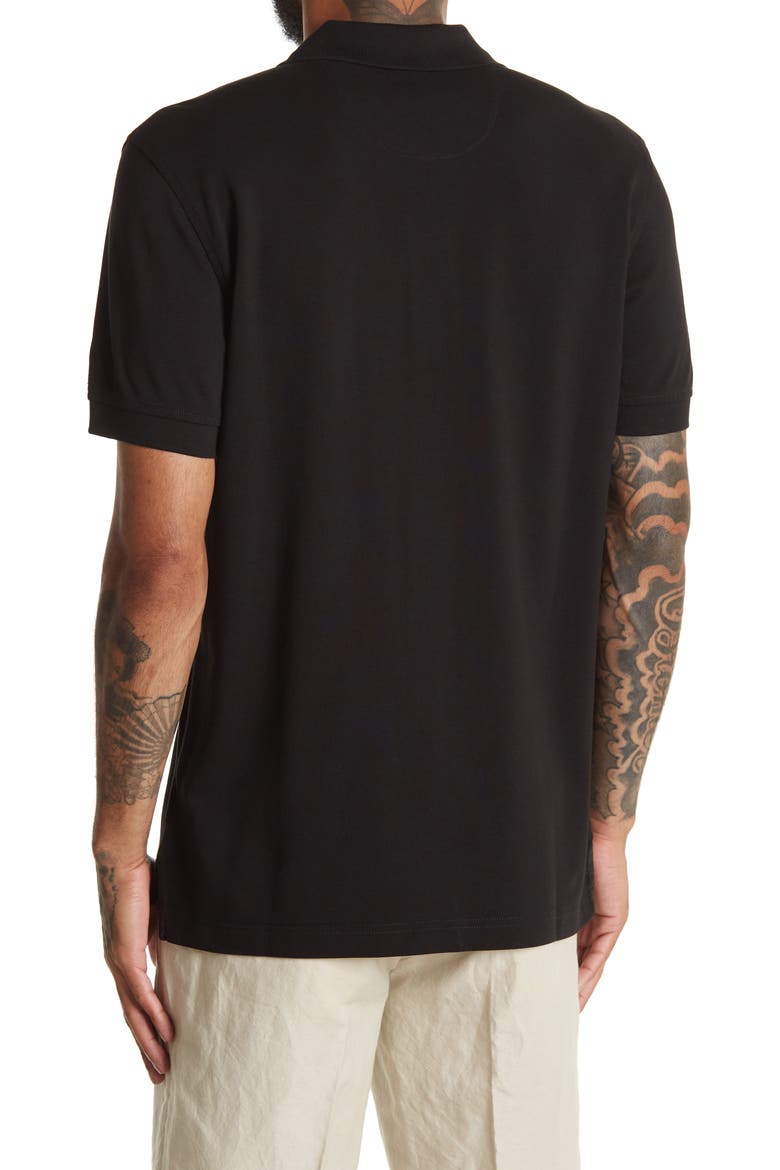 Slim Fit Stretch Cotton Piqué Polo, Alternate, color, Meteorite