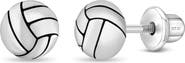 In Season Jewelry Volleyball Girl Earrings