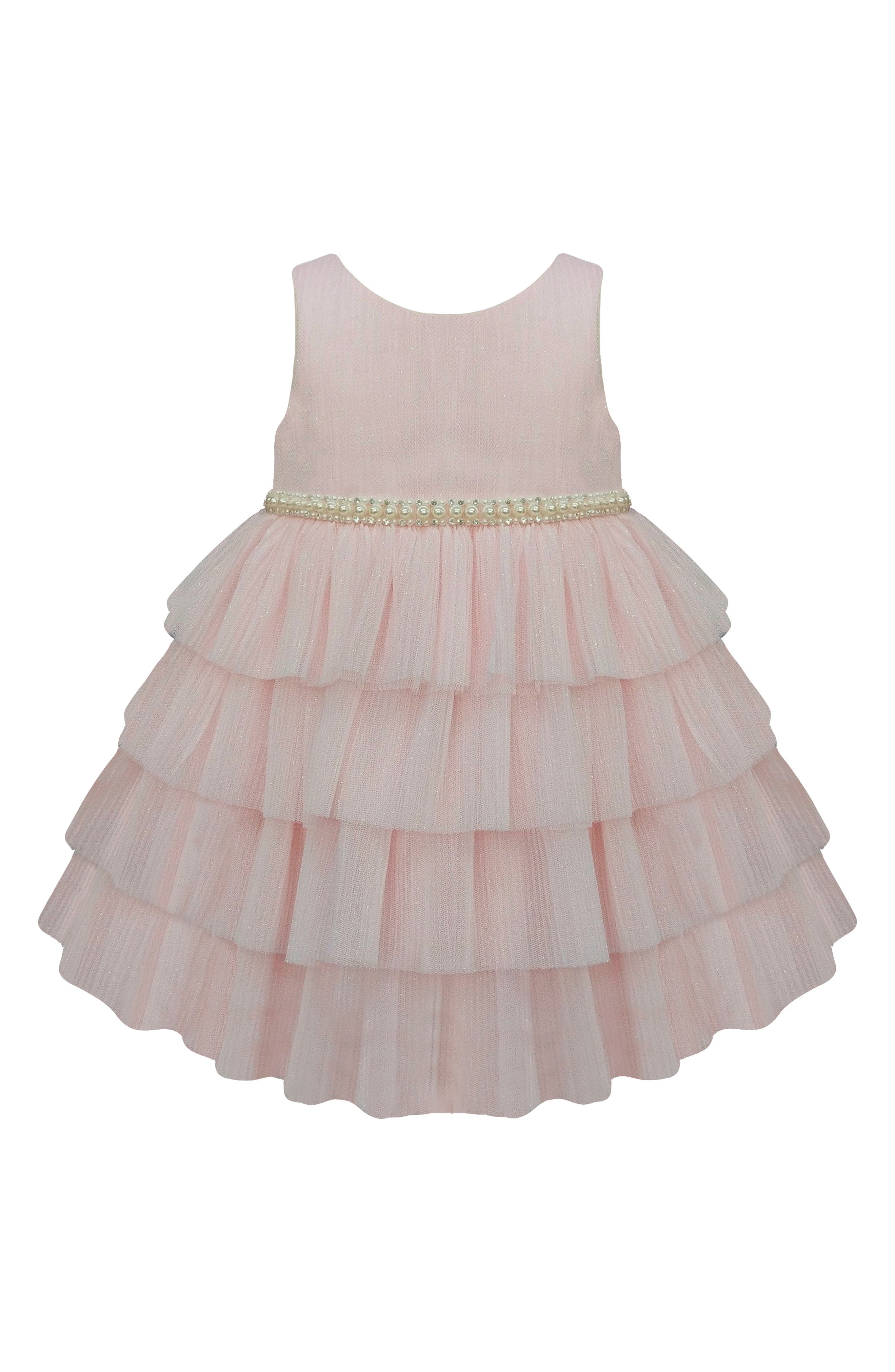 AMERICAN PRINCESS Embellished Tiered Party Dress & Bloomers