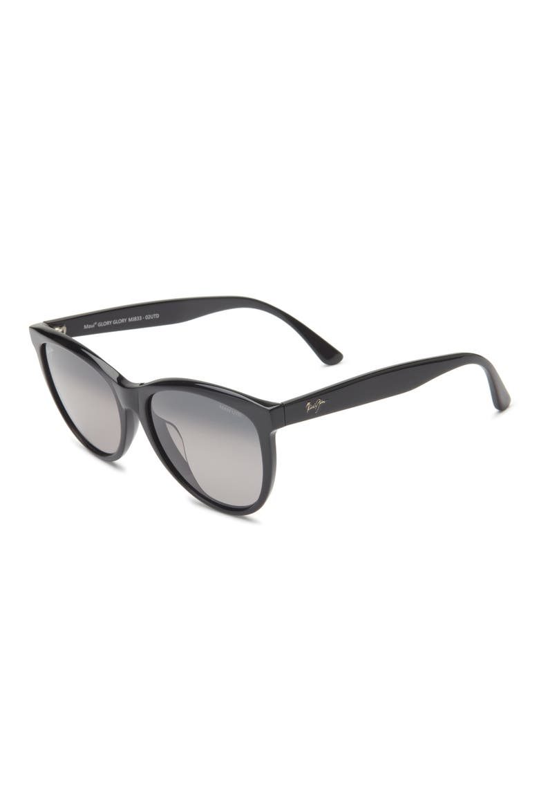 56mm Cat Eye Sunglasses, Alternate, color, BLACK BLACK GREY