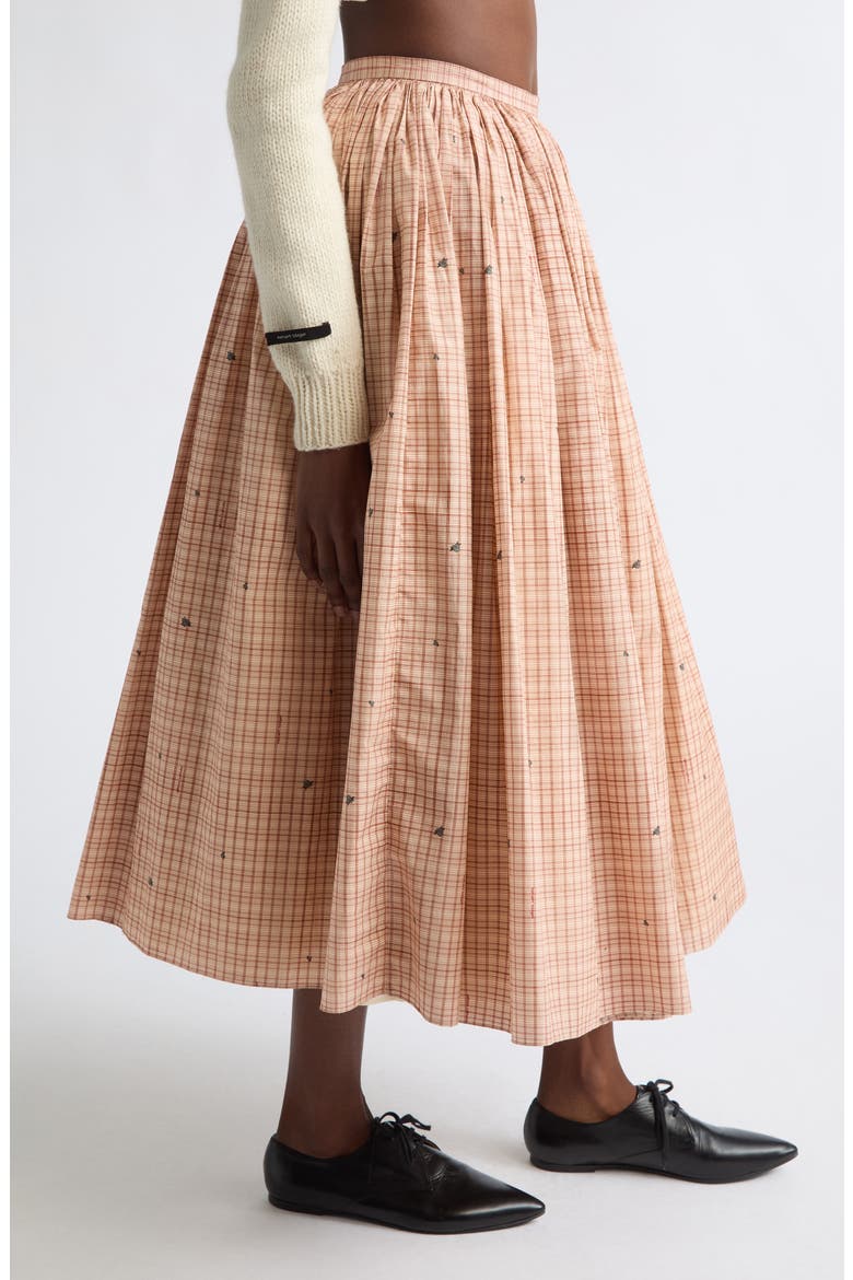 Plaid Cotton Midi Skirt, Alternate, color, MTPLAID-100