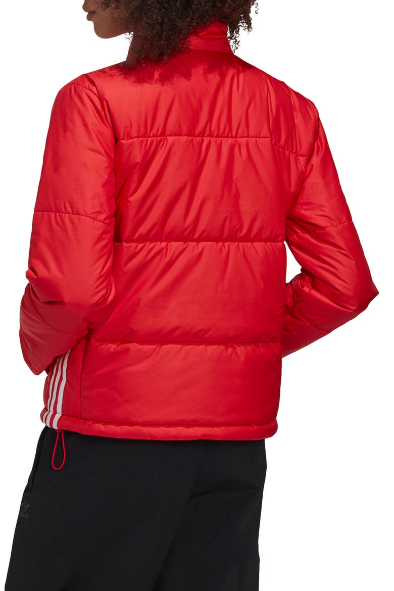Short Puffer Jacket, Alternate, color, SCARLET