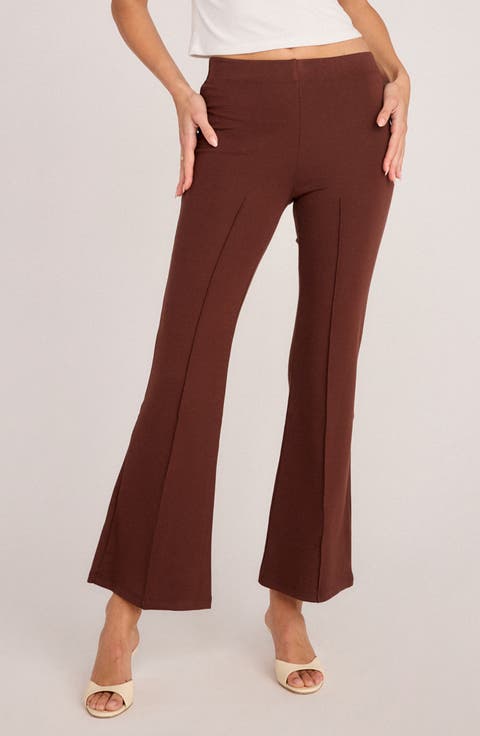 Emily Pull-On High Waist Flare Ponte Pants