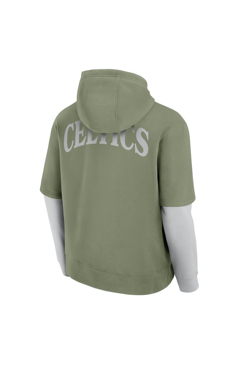FANATICS Men's Fanatics  Olive Boston Celtics Elements Sleek Pullover Hoodie, Alternate, color, 