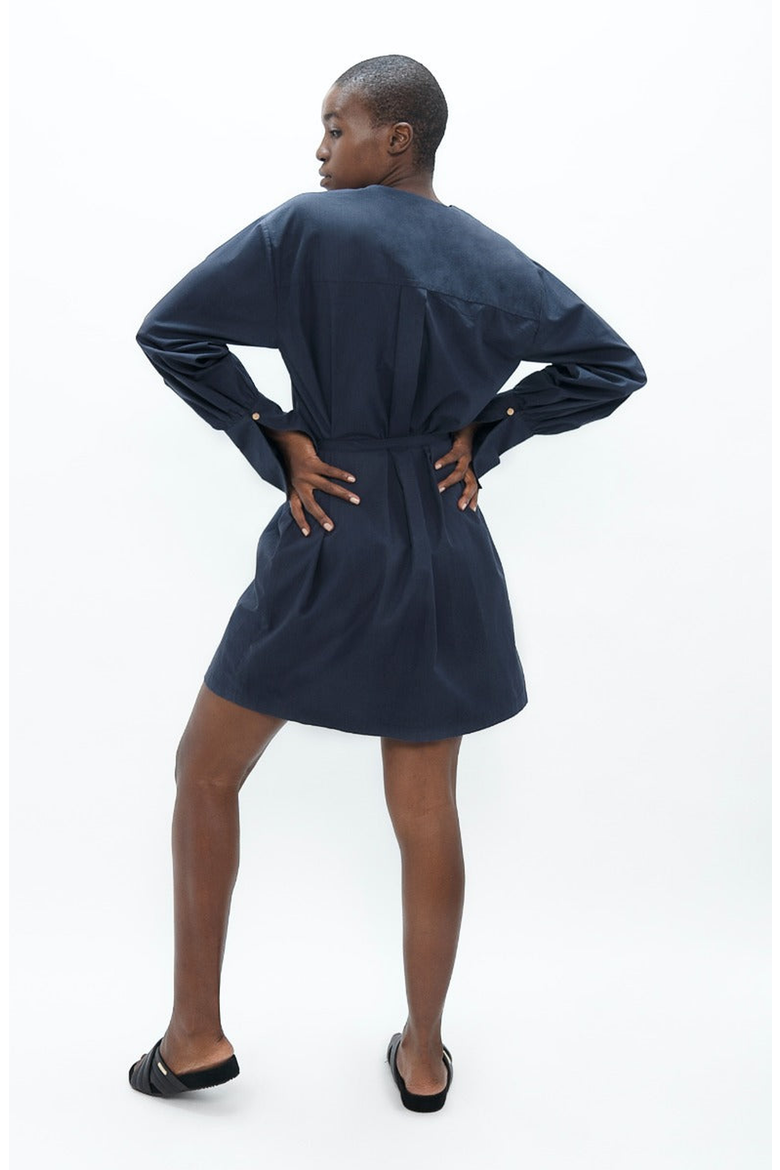 Cap Ferret Short Dress, Alternate, color, Navy Blue