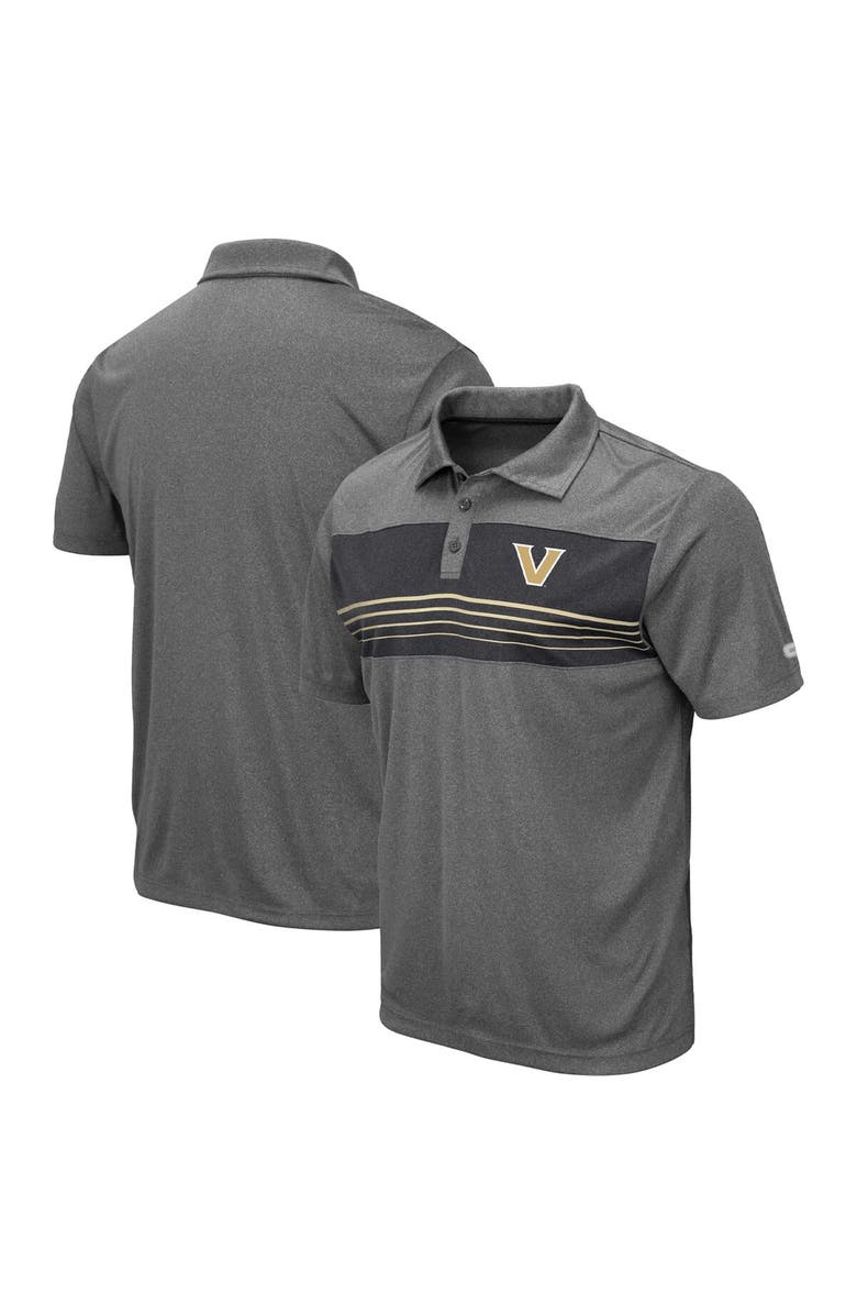 COLOSSEUM Men's Colosseum Heather Charcoal Vanderbilt Commodores Smithers Polo, Main, color, 