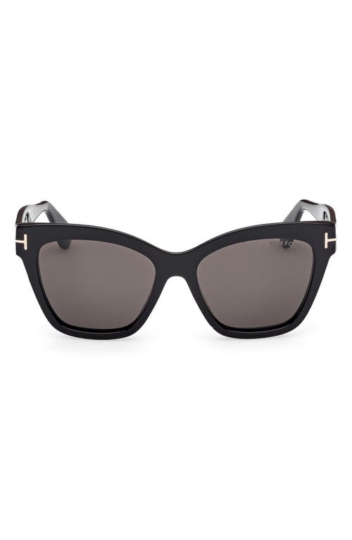 Tom Ford Elvira 55mm Butterfly Sunglasses In Black