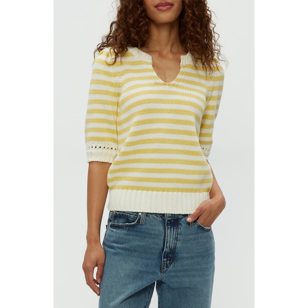 MICHAEL STARS MICHAEL STARS MERLE STRIPE COTTON BLEND SWEATER