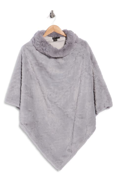 Open Knit Cowl Poncho
