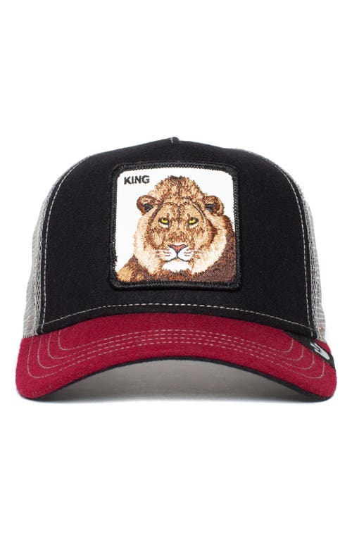 Goorin Bros . Circwool Of Life Lion Patch Trucker Hat In Black