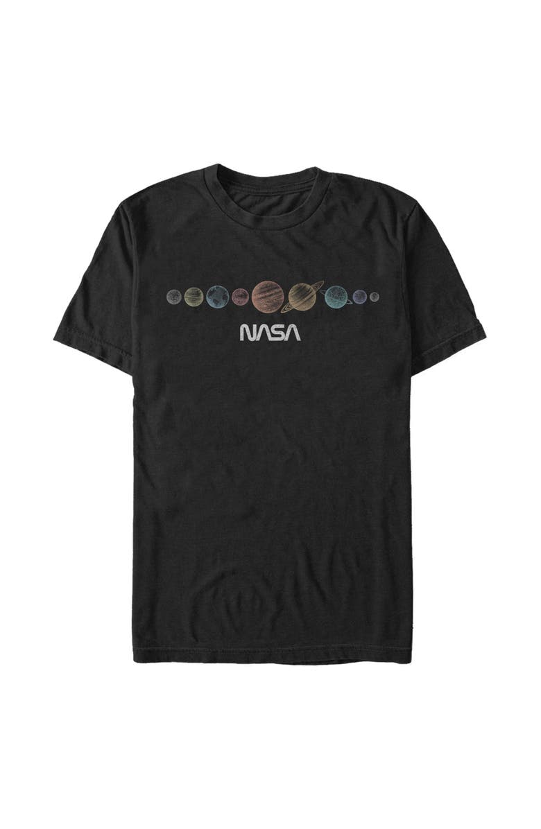 NASA Men's NASA Logo Planets Graphic T-Shirt, Main, color, Black