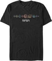 NASA Men's Logo Planets Short Sleeve Graphic T-Shirt