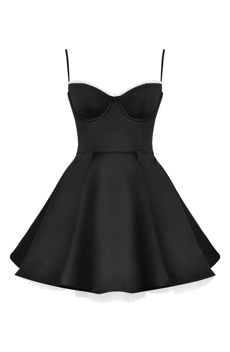 HOUSE OF CB Minimoiselle Fit & Flare Minidress, Alternate, color, Black