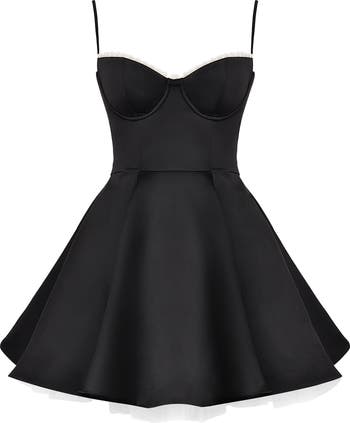 house of cb ワンピース ドレス 黒 minimoiselle HOUSE OF CB Minimoiselle Fit & Flare Minidress | Nordstrom