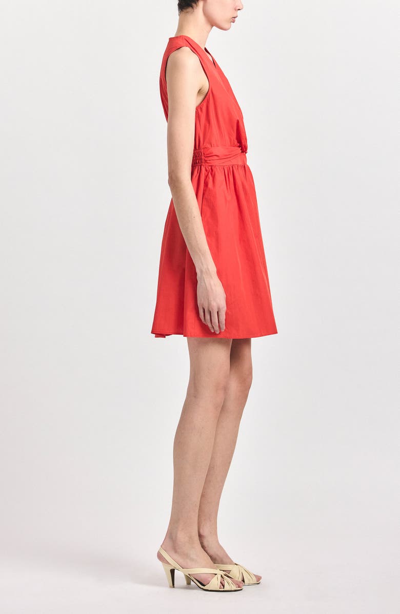 Derek Lam 10 Crosby Nulla Front Twist Minidress, Alternate, color, Red