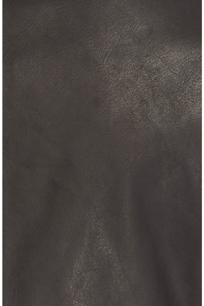 Oliver Leather Moto Jacket, Alternate, color, BLACK