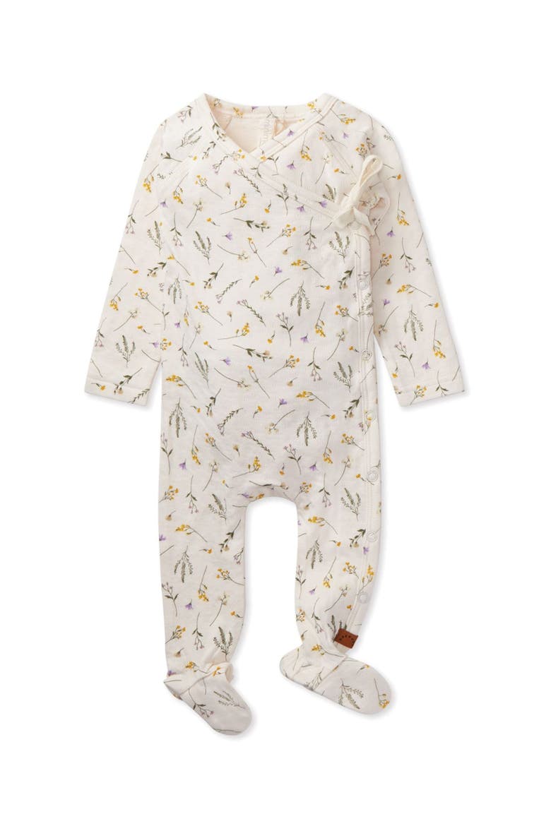 Pretty Petals Rayon Footie, Main, color, Winter White