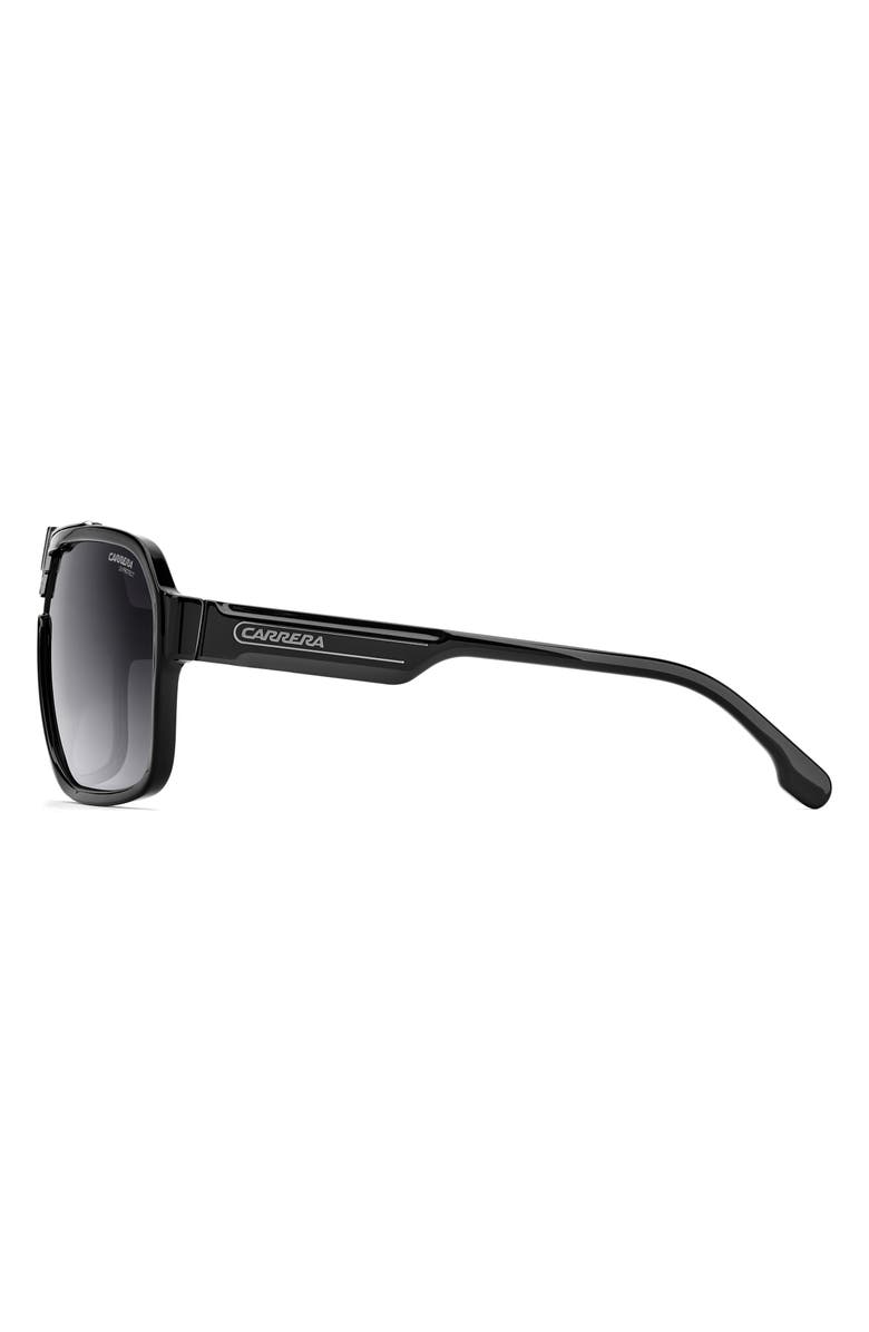 Carrera Eyewear 64mm Oversize Gradient Navigator Sunglasses, Alternate, color, Black Ruthenium/ Dark Grey