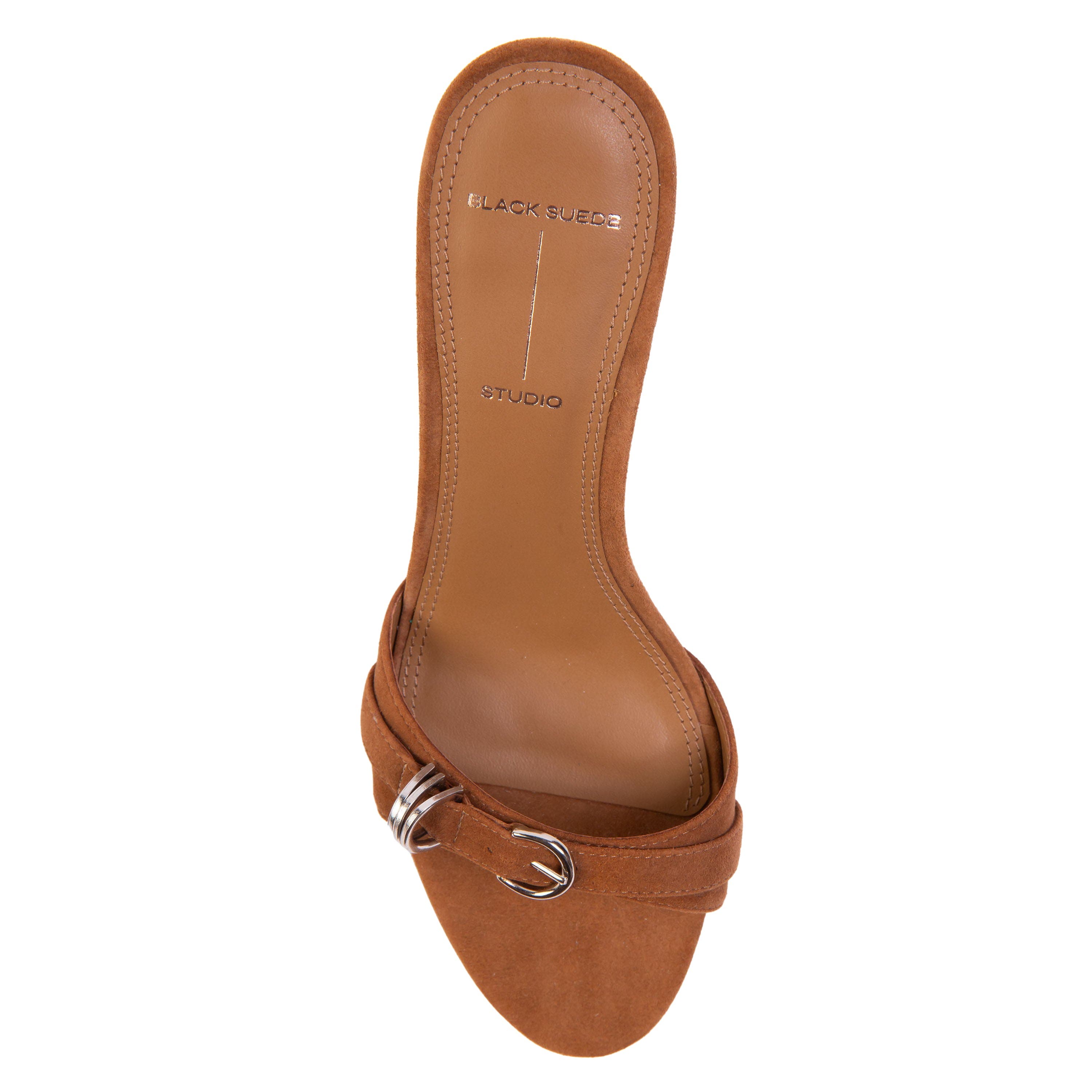 BLACK SUEDE STUDIO Joanna 65 Suede Sandal, Alternate, color, Caramel Suede