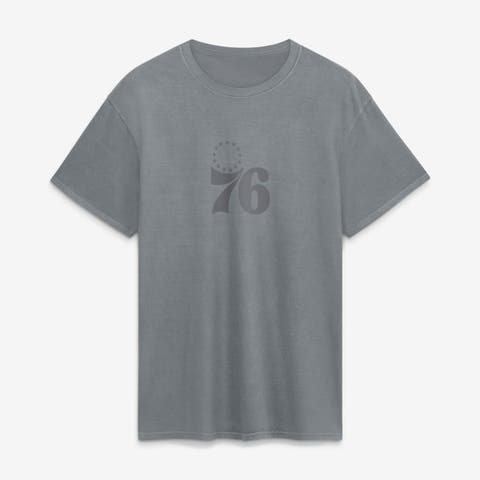 Men's Fanatics Gray Philadelphia 76ers Beach Wash T-Shirt