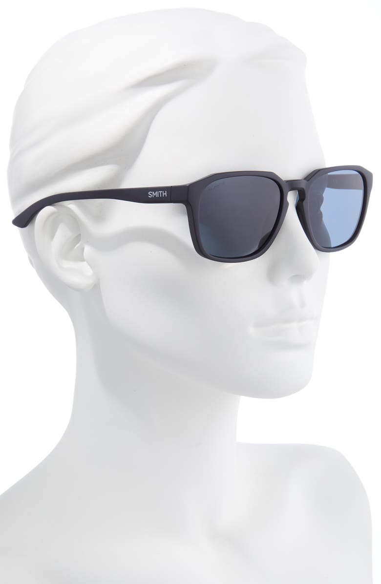 Smith Contour 56mm Polarized Square Sunglasses, Alternate, color, Matte Black/ Black