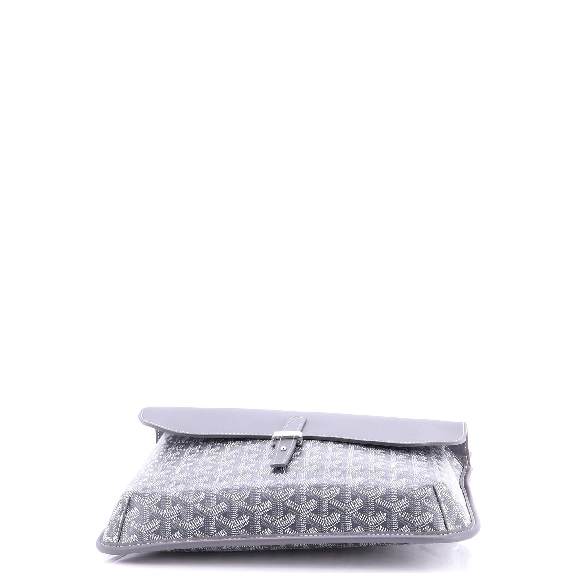 Pre-Owned Goyard Coursier Messenger Bag Coated Canvas and Leather, Alternate, color, Gray