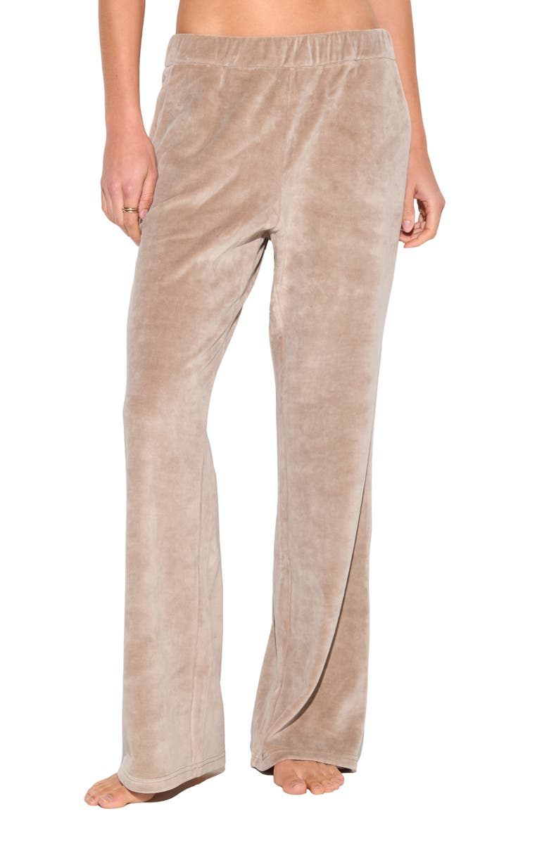 Spiritual Gangster Mauve Velour Sweatpants, Main, color, Moon Rock