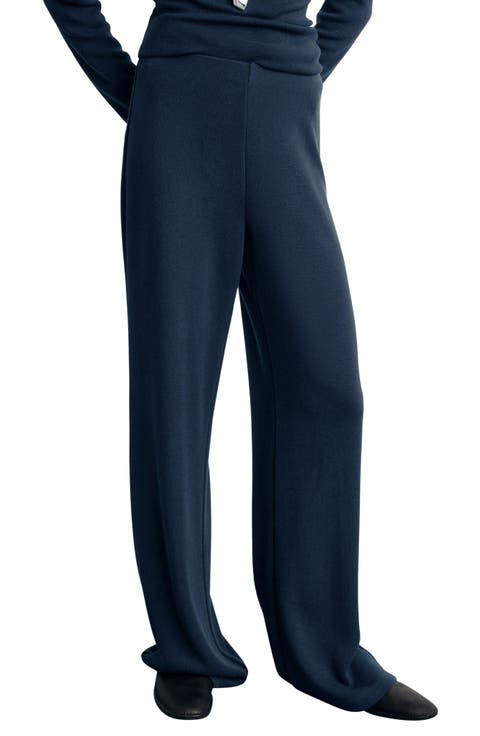 Elastic Waist Straight Leg Knit Pants (Regular & Plus)