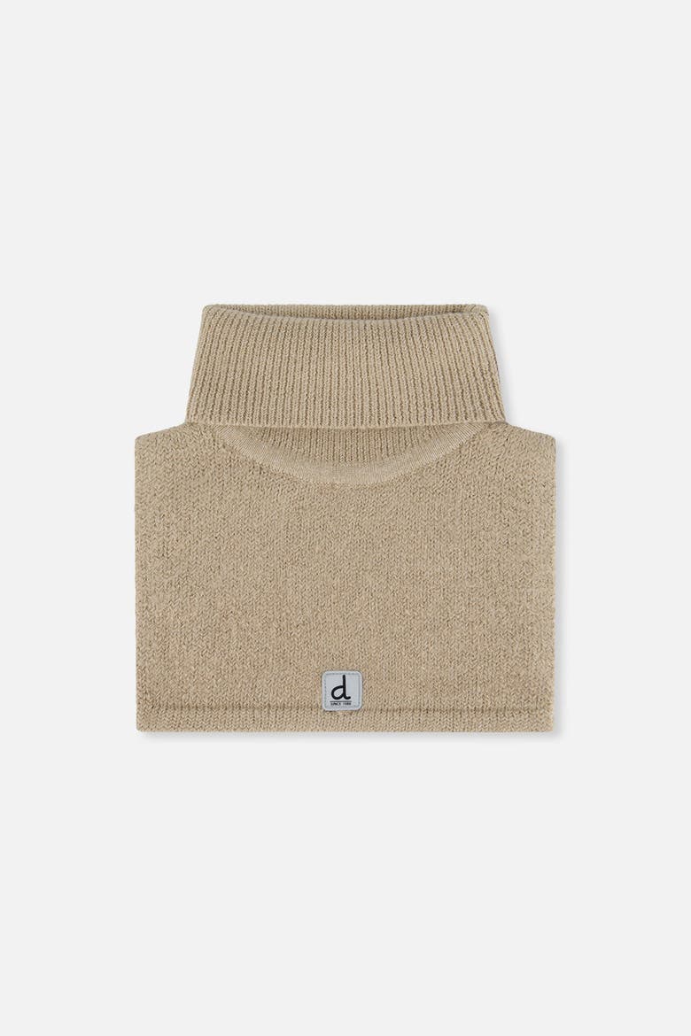 Knit Fleece Lined Foldover Turtle Neckwarmer, Main, color, Light Taupe