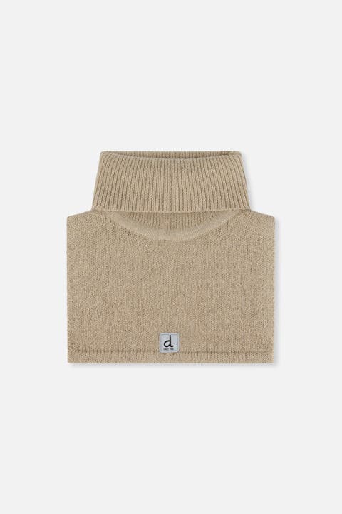 Knit Fleece Lined Foldover Turtle Neckwarmer